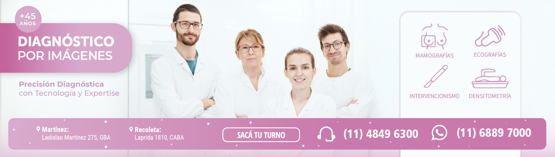 Banner Diagnóstico Rojas reservá tu turno